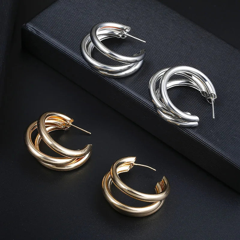 Bold Elegance Chunky Hoop Earrings™