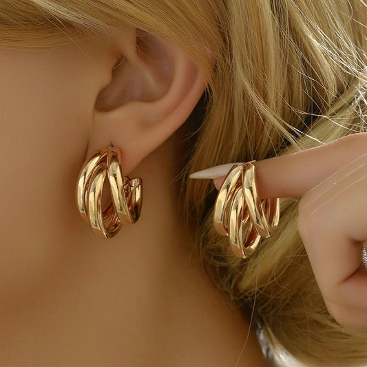 Bold Elegance Chunky Hoop Earrings™