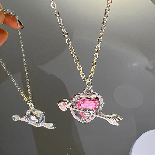 Whimsical Pink Heart Pendant Necklace™