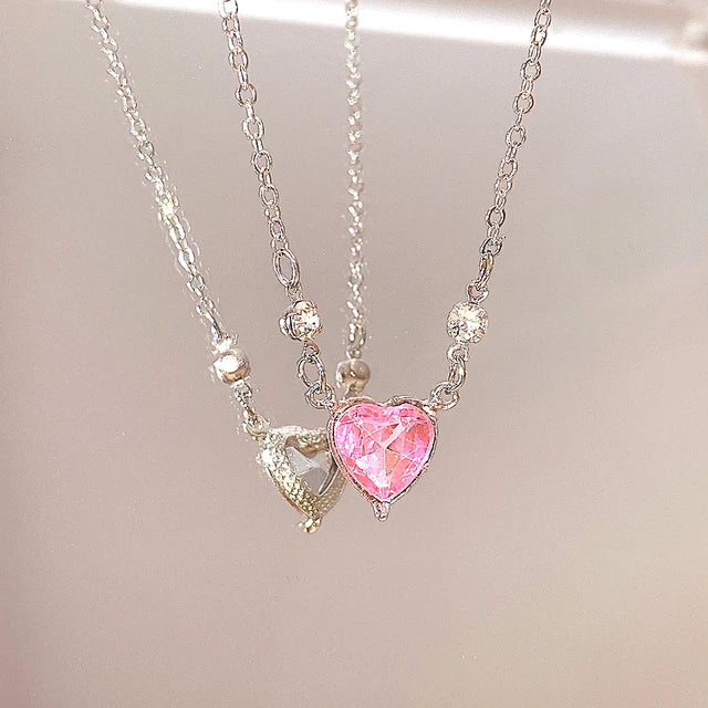Whimsical Pink Heart Pendant Necklace™